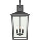 Fetterton 3 Light 23.5 inch Powder Coated Black Outdoor Wall Sconce